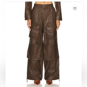 Brown Cargo oversized pants